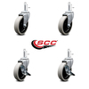 Service Caster Choice Bussing Utility Cart Swivel Caster Replacement Set CHO-SCC-GR05S410-TPRS-716138-2-SLB-2